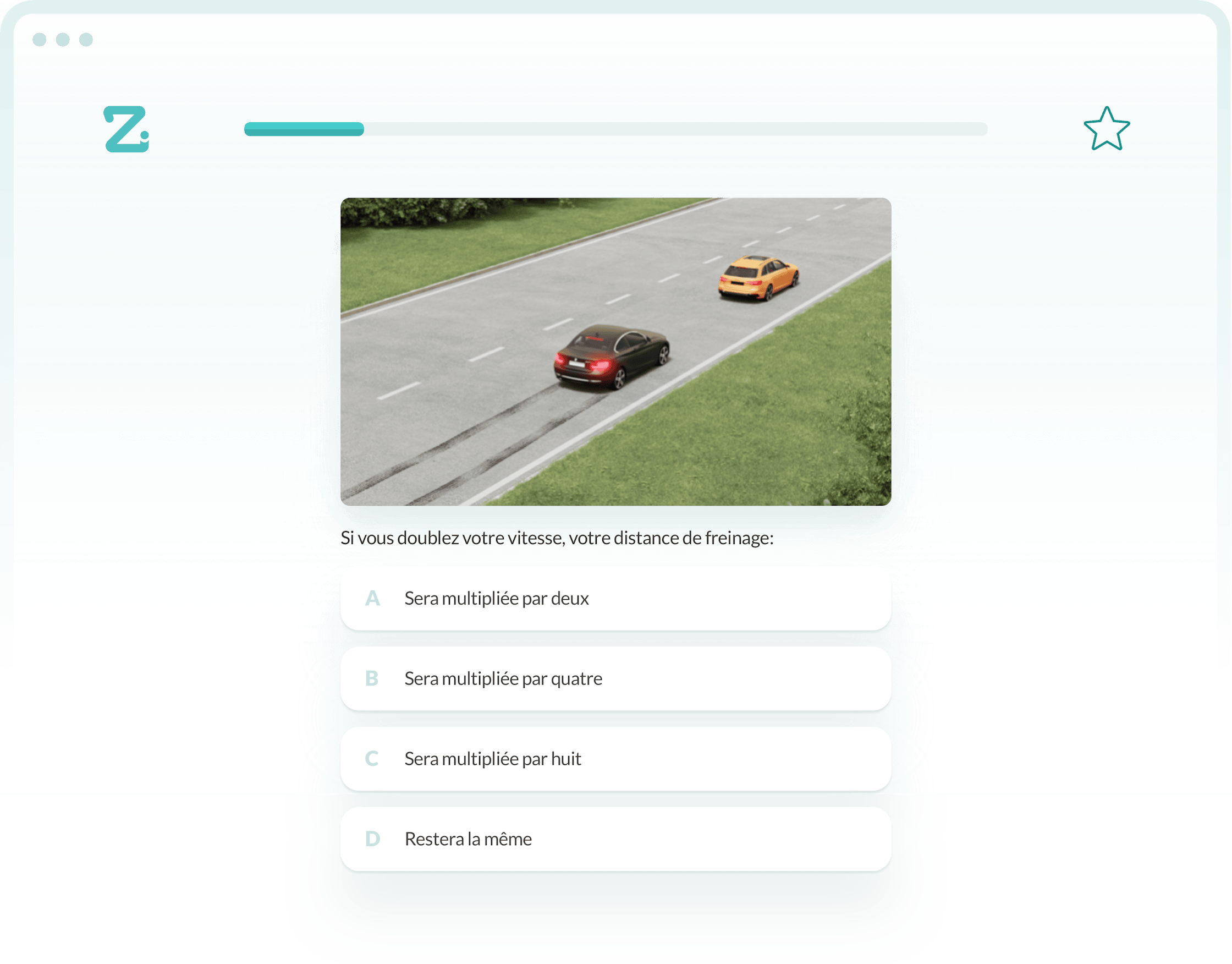 CODE DE LA ROUTE TEST GRATUIT AVEC CORRECTION 2025 visual data 8