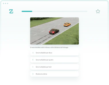 Test gratuit du code de la route 2026 | Zutobi Code de la Route