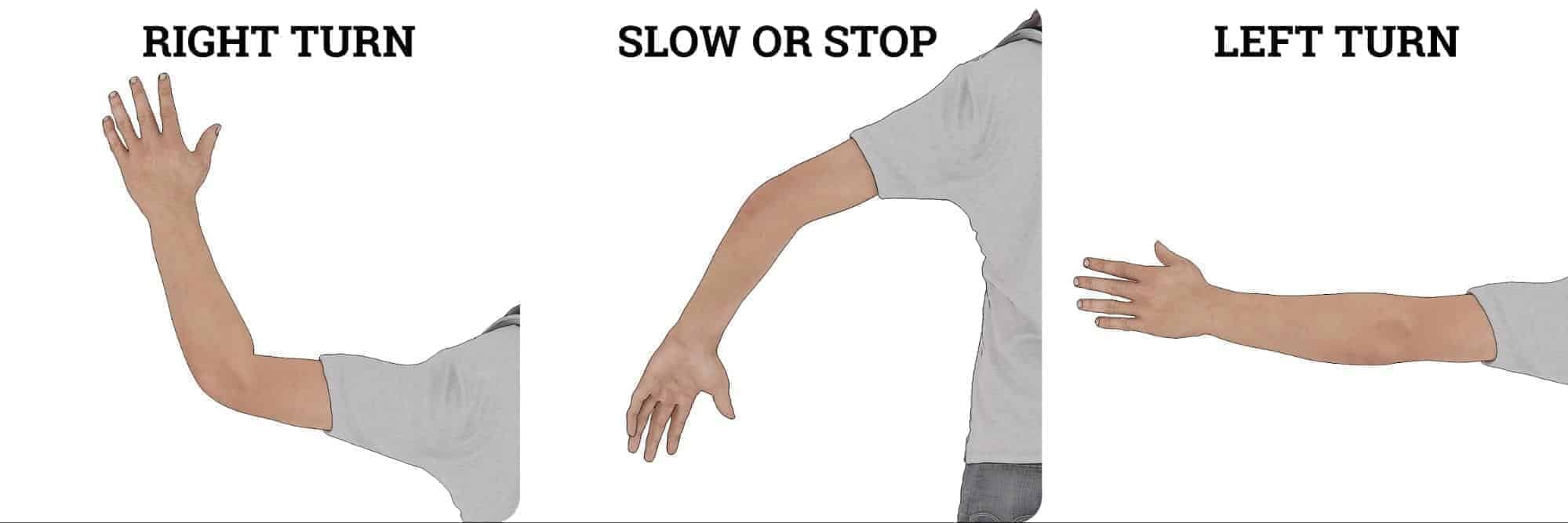 driving stop hand signal