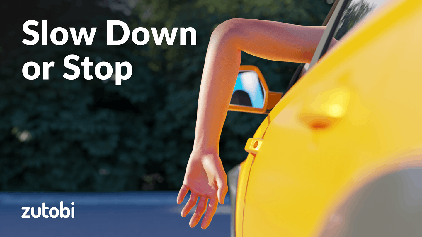 Slow Down or Stop Hand Signal