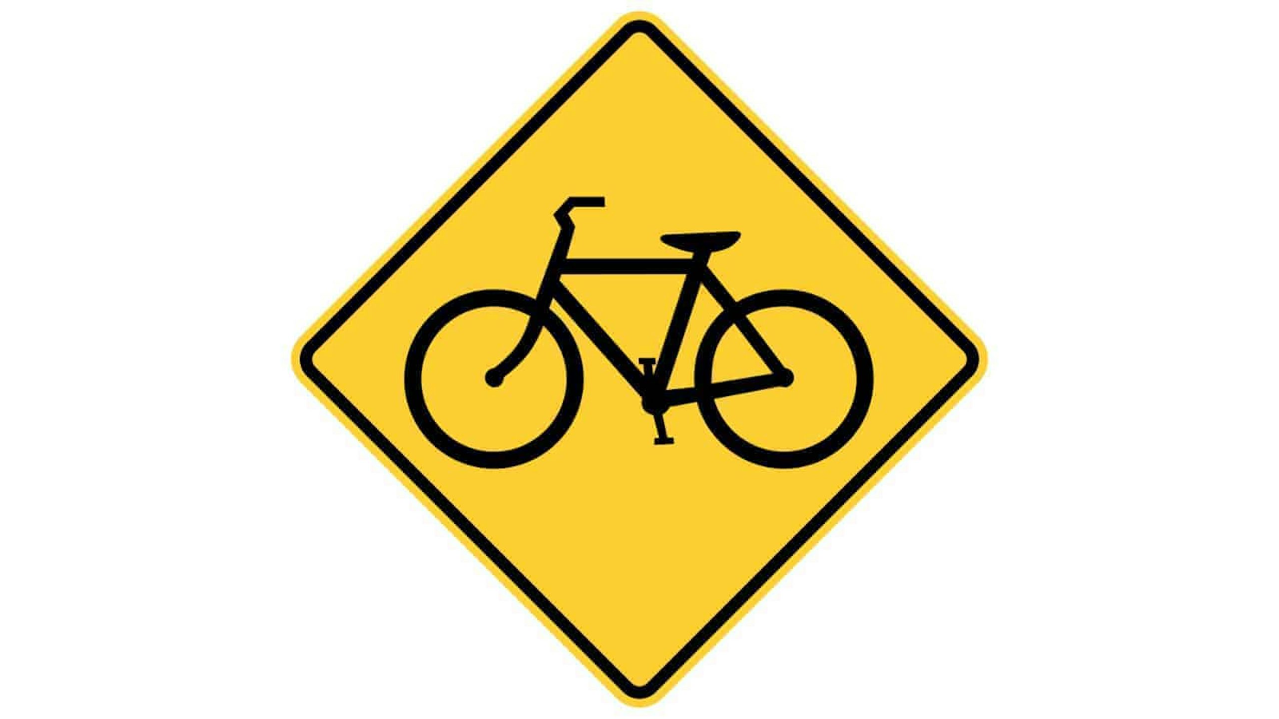Warning sign bicycle crossing