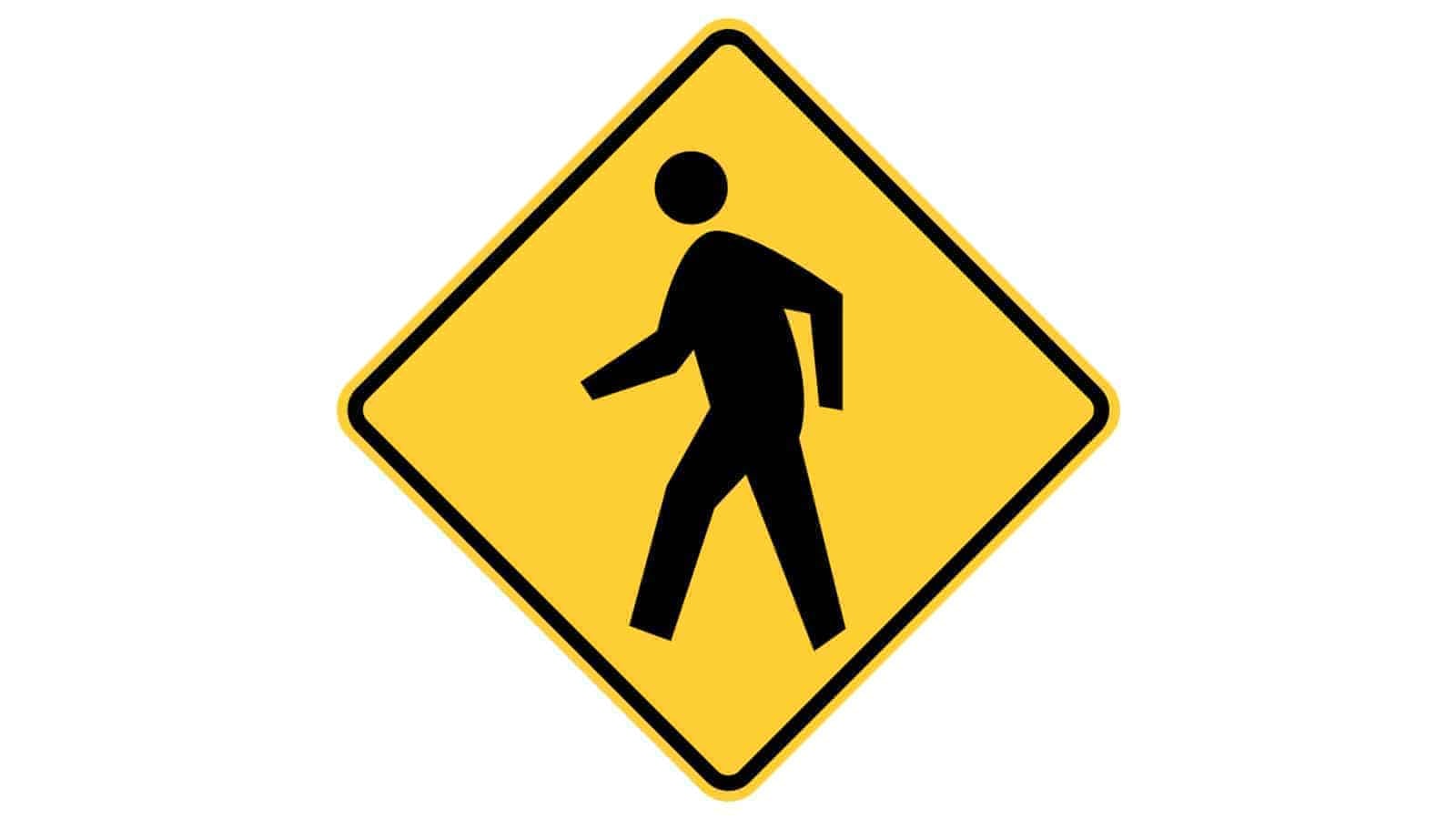 Warning sign Pedestrian Crossing