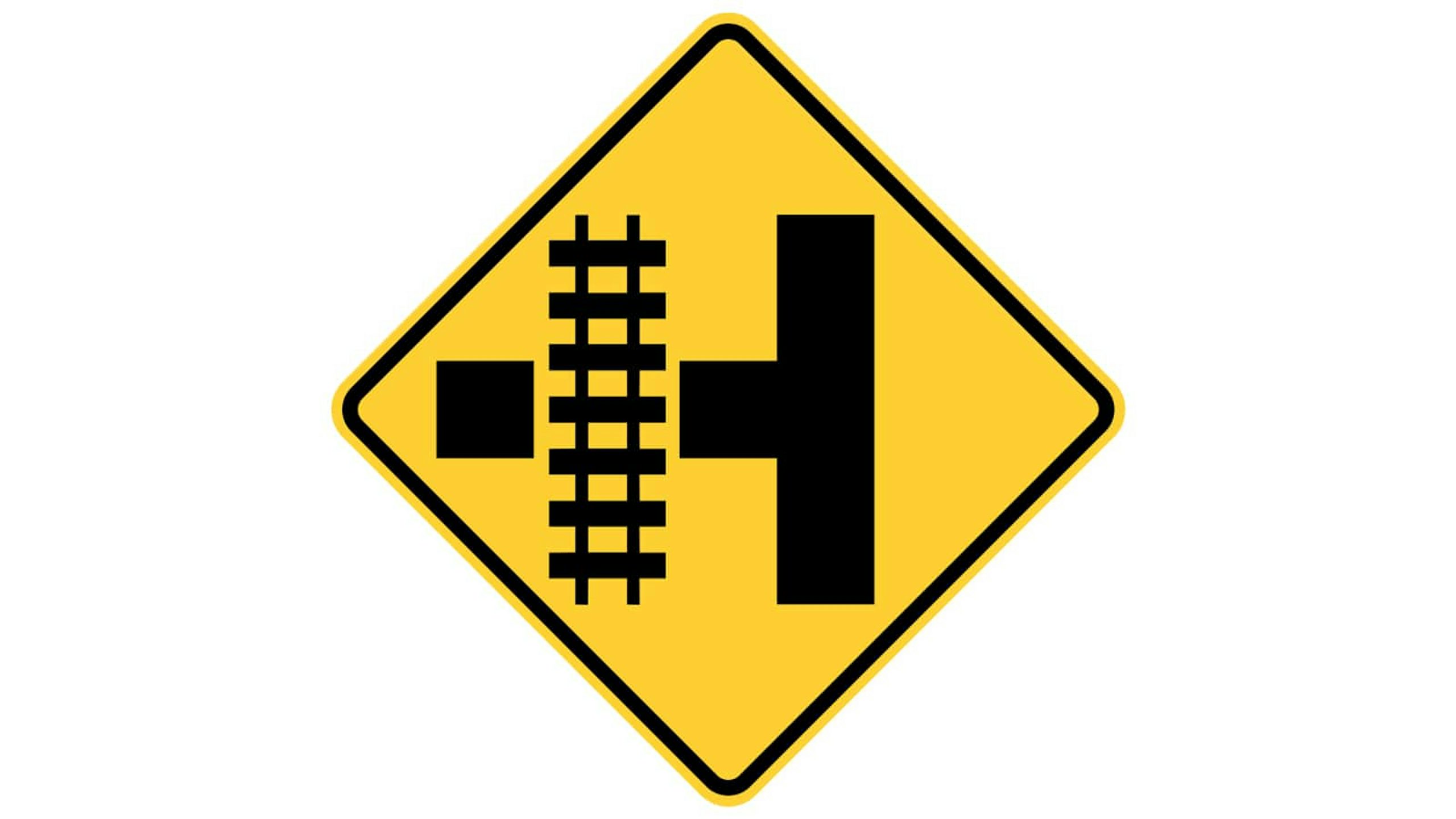 Warning sign Railroad Intersection Warning