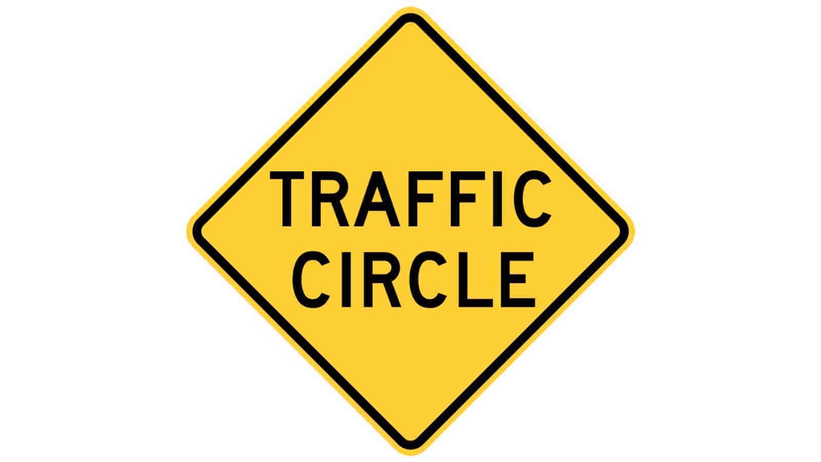 Warning sign Circular Intersection Warning (Roundabout)