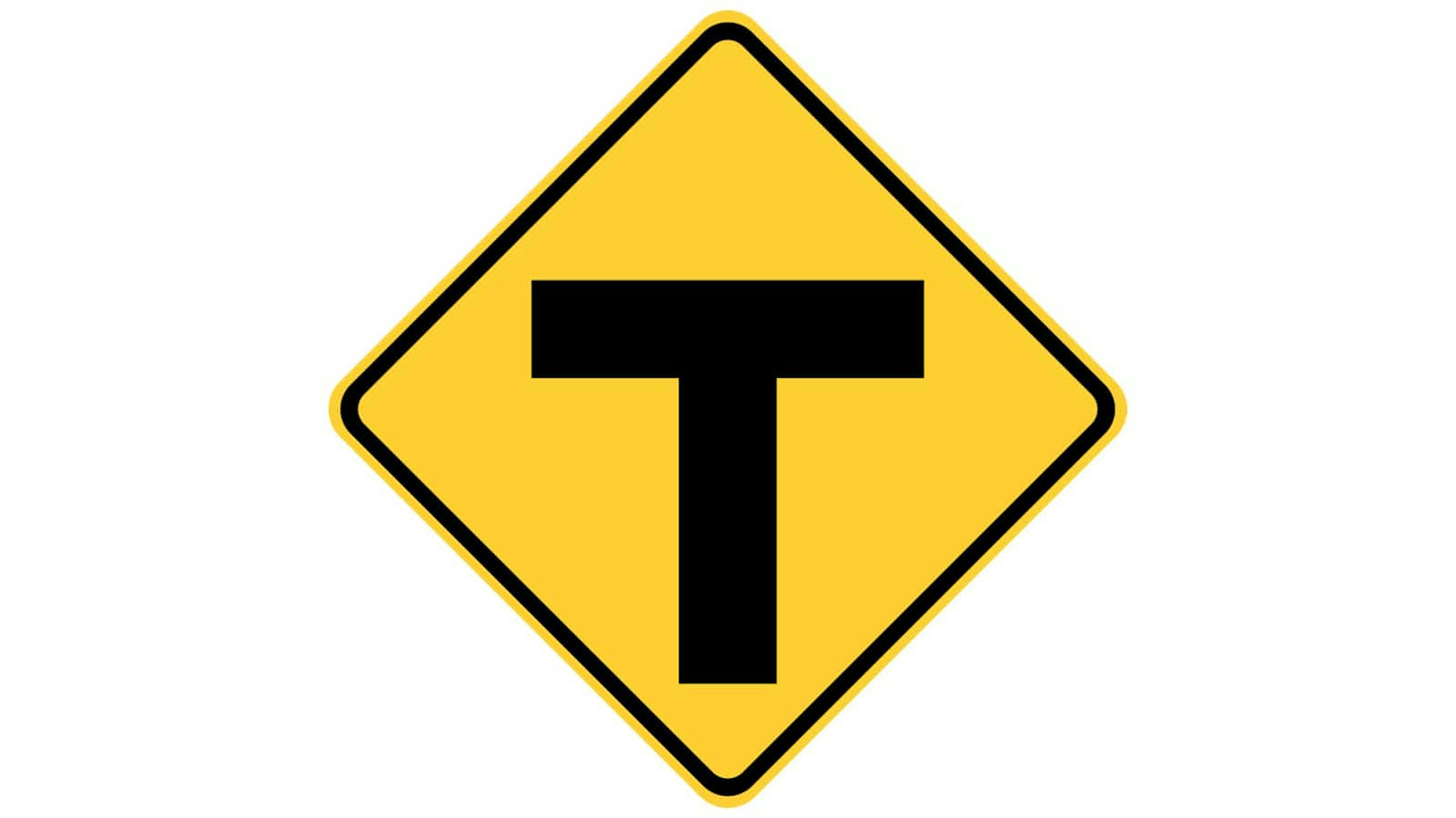 Warning sign T-Roads