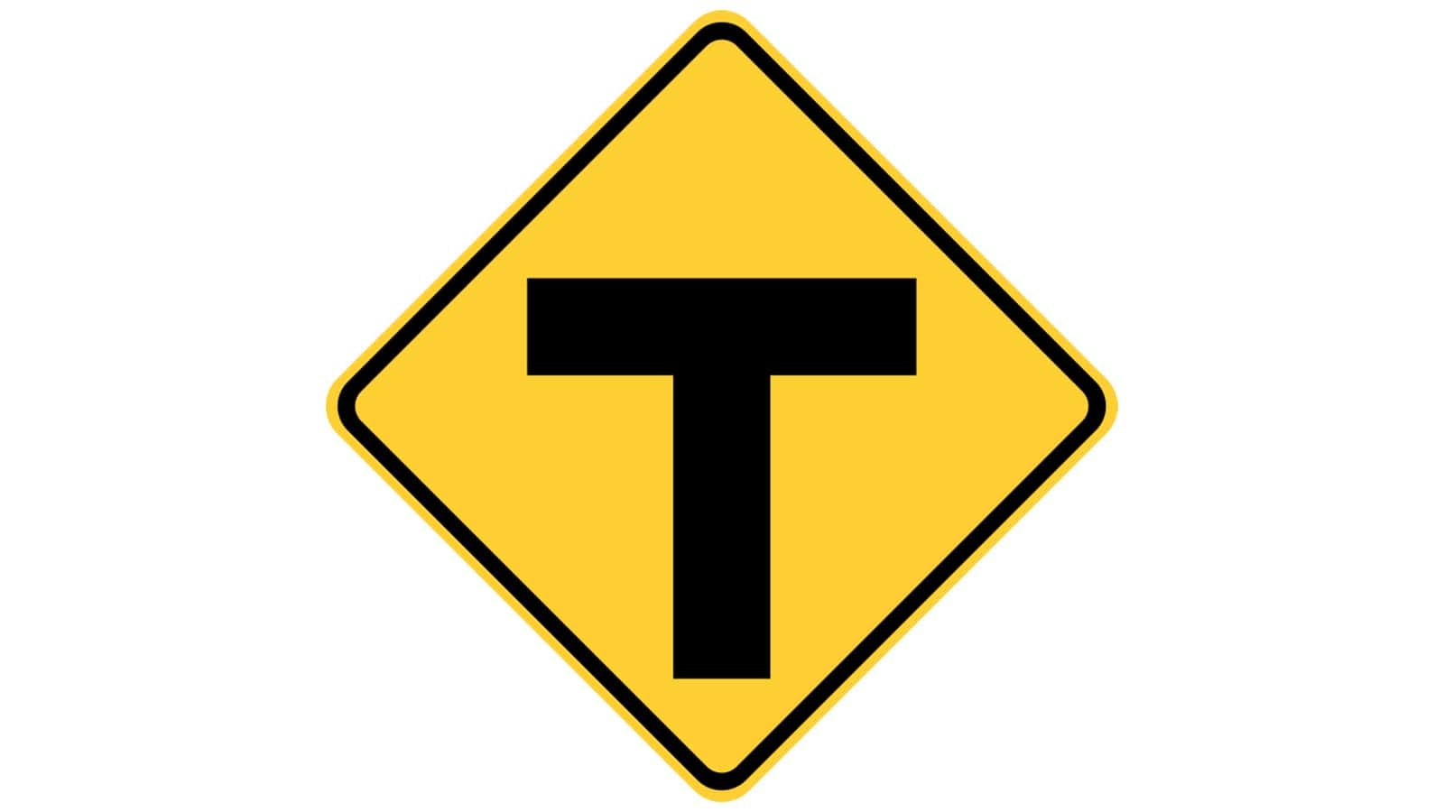 Warning sign T-Roads