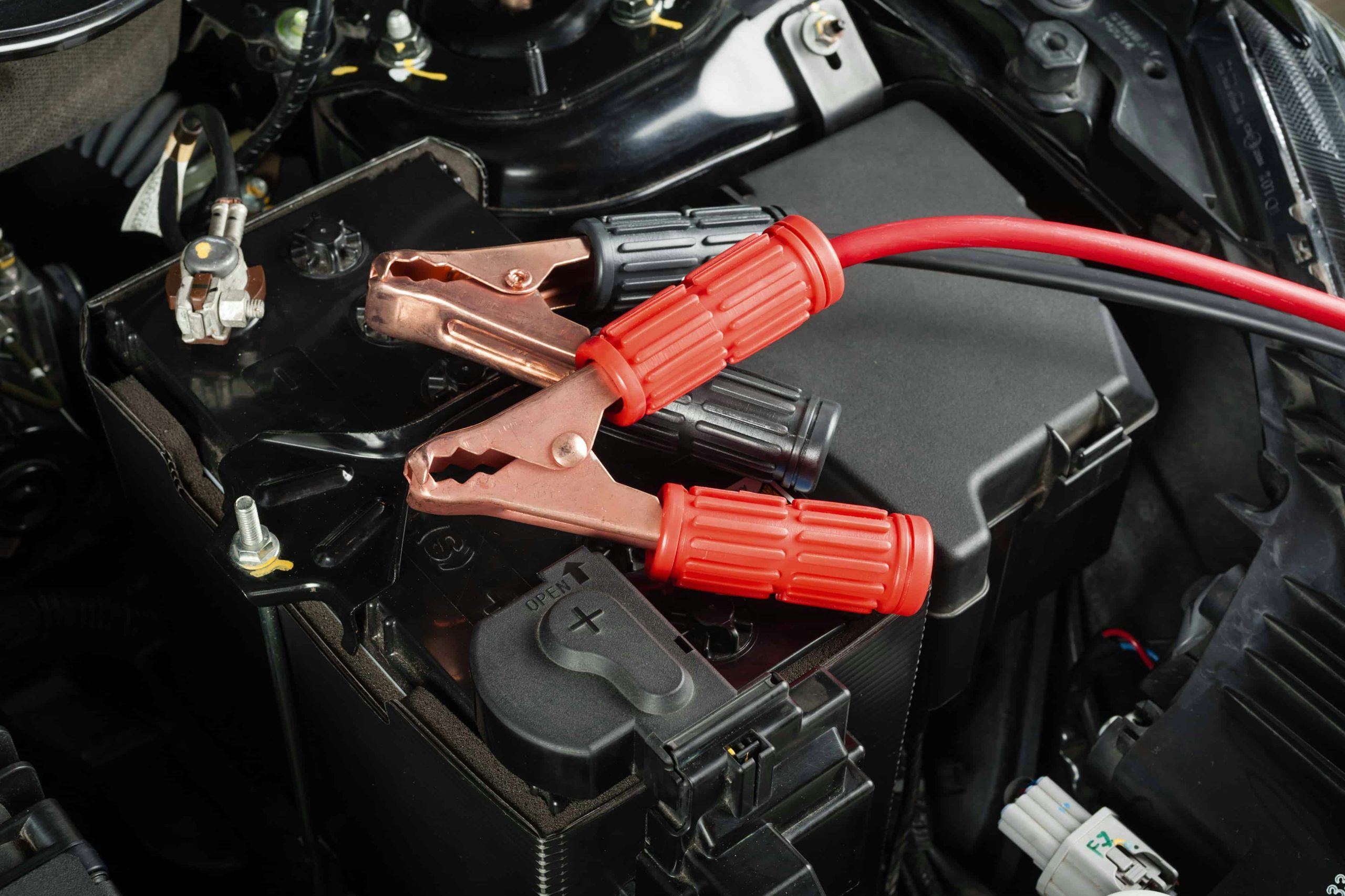 jumper cables used to jump start a car