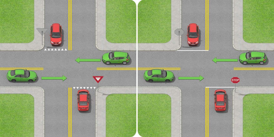 Who Goes First at Controlled Intersections? STOP & YIELD Signs