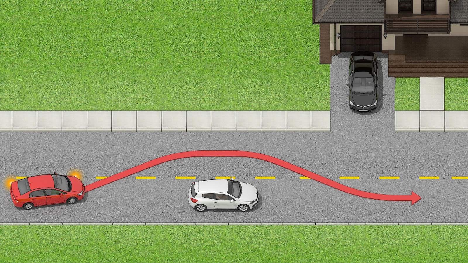 If near a driveway