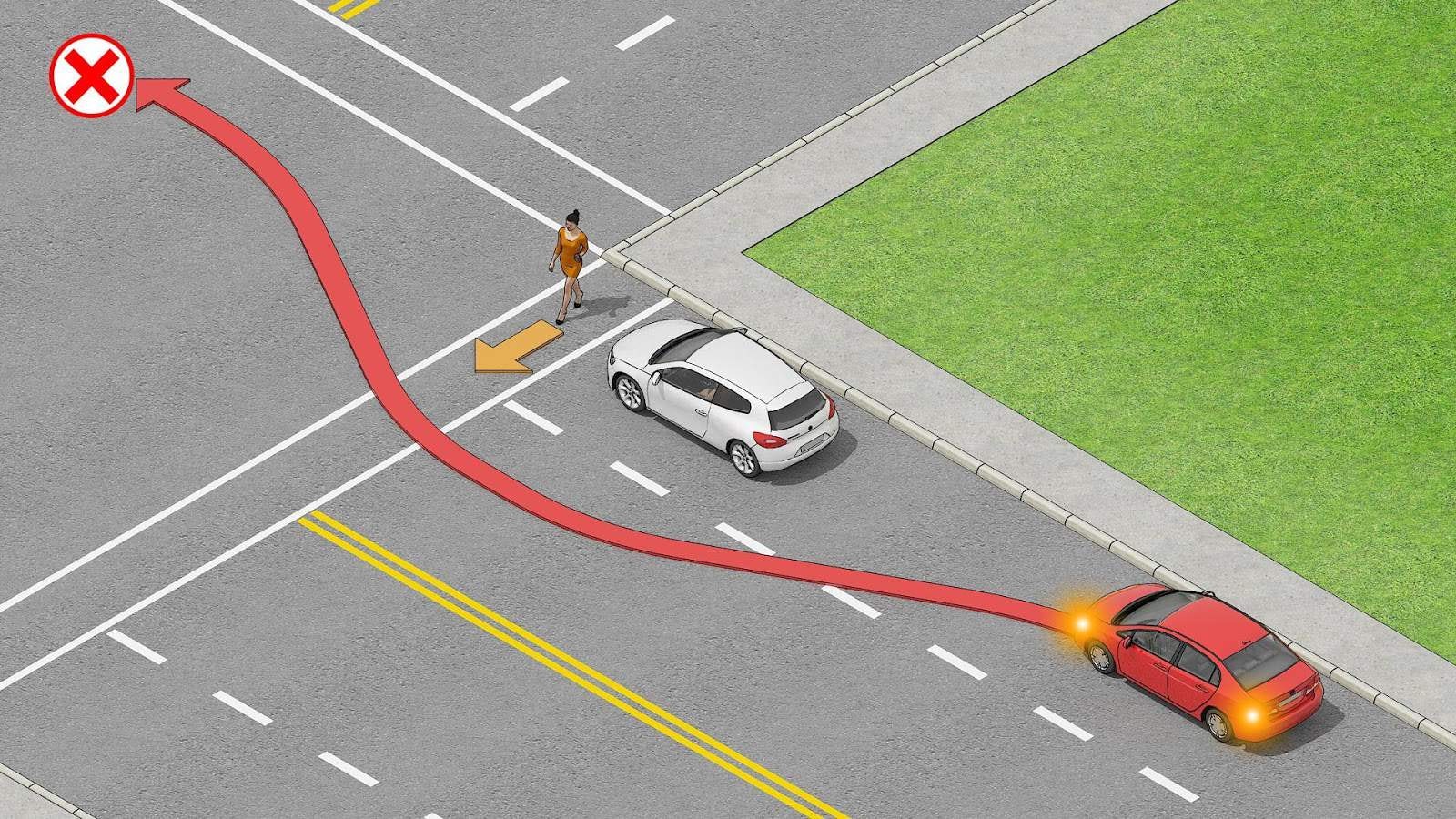 If a vehicle has stopped at a crosswalk