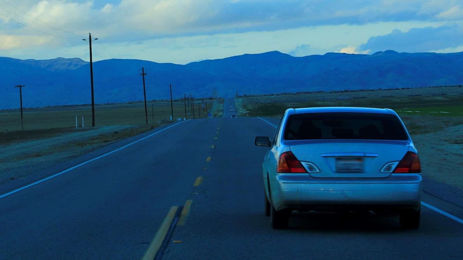 Passing another vehicle on two way road