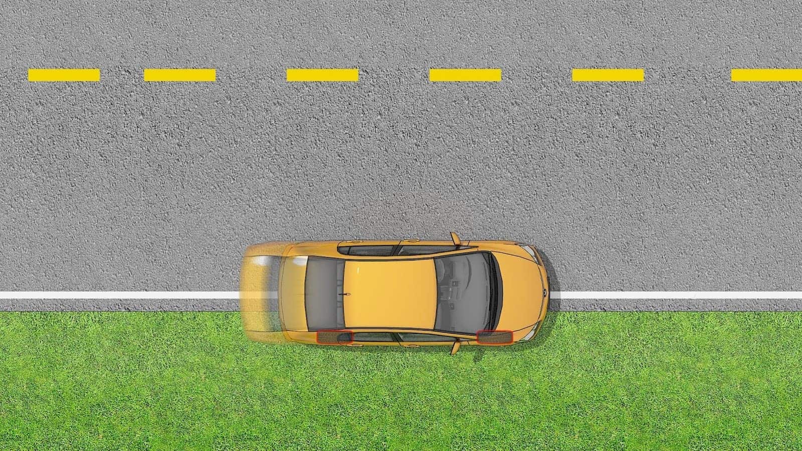If your wheels run off the pavement – avoid sharp turns, hard braking, or anything else which may cause skidding and loss of control over your vehicle.