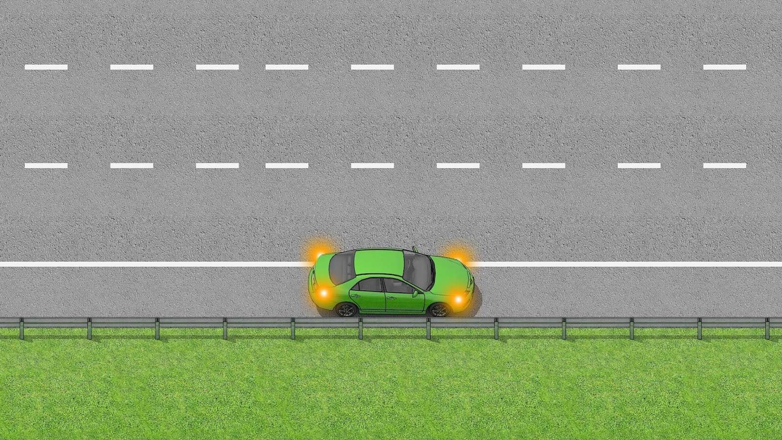 Activate your hazard lights to indicate an emergency situation.