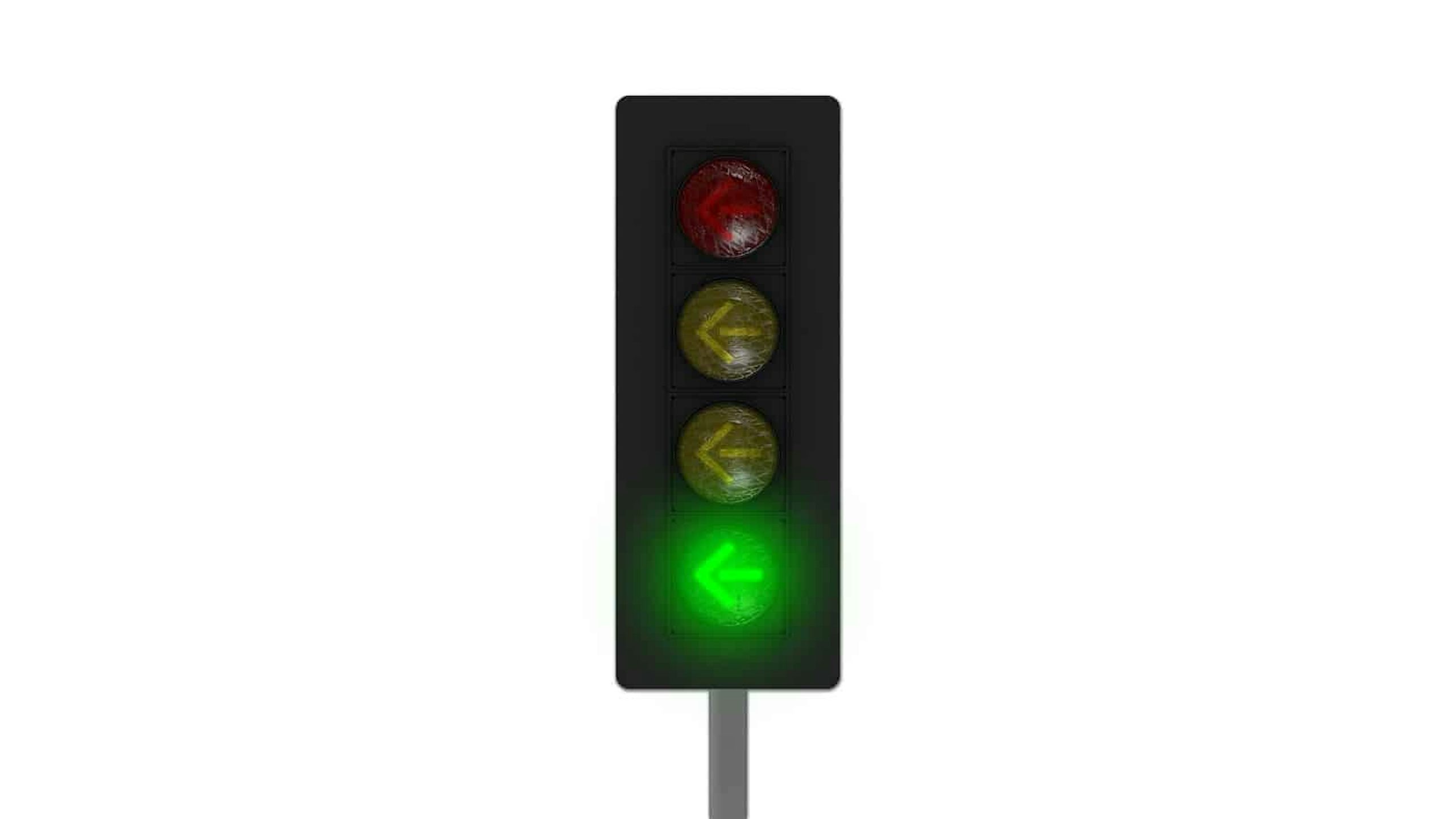flashing red traffic light