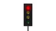 Traffic signals red arrow