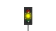Yellow flashing traffic light