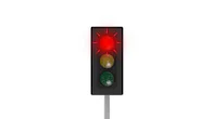 Red flashing traffic light