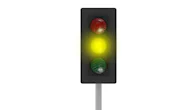 Yellow traffic light