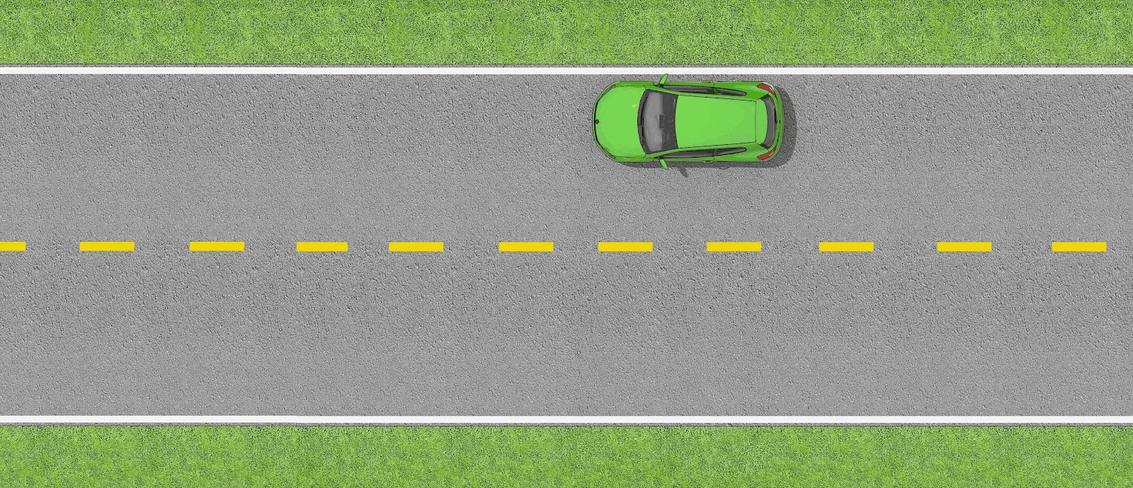 car pulled over on the right side of the road