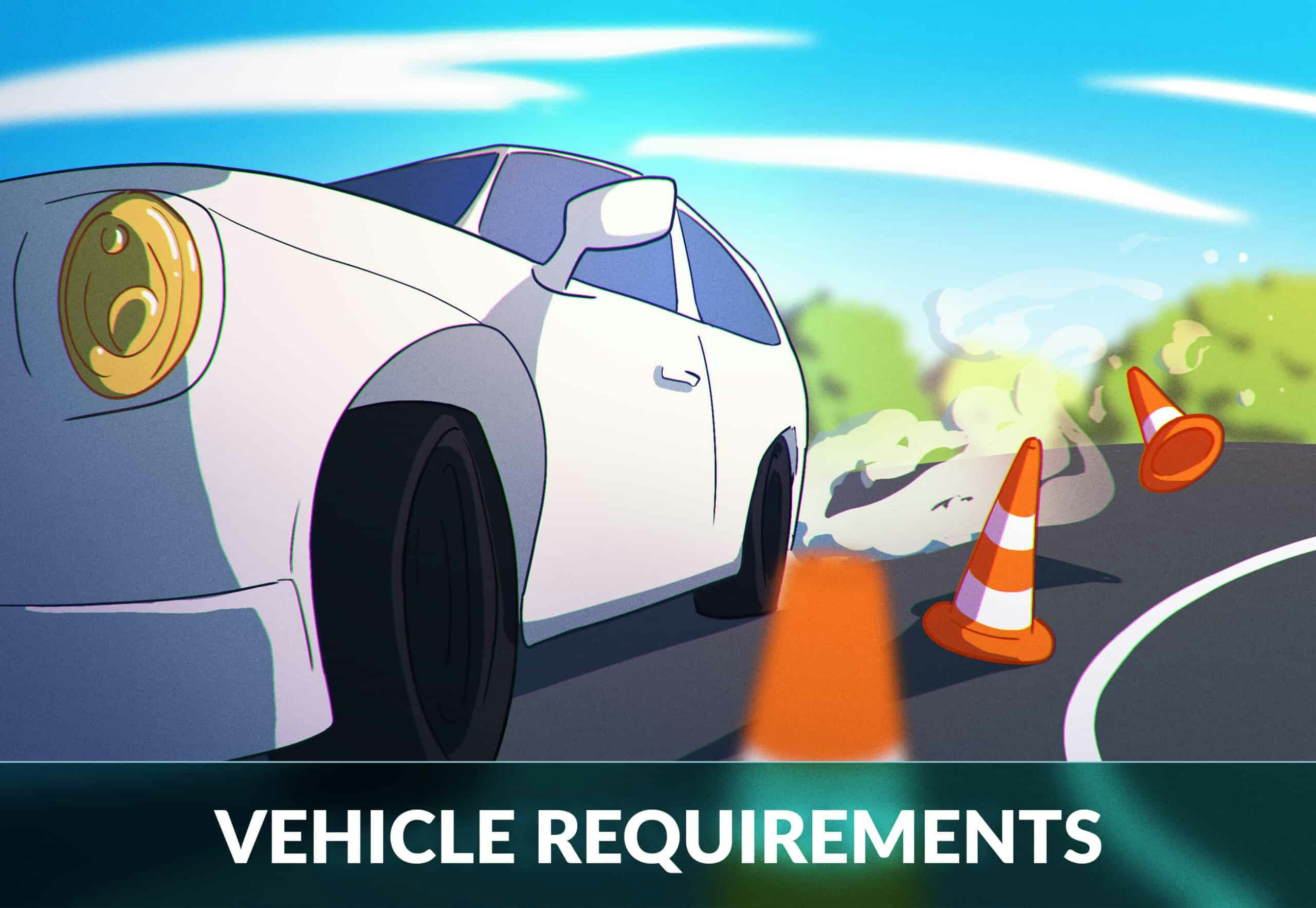 Vehicle requirements for the dmv road test