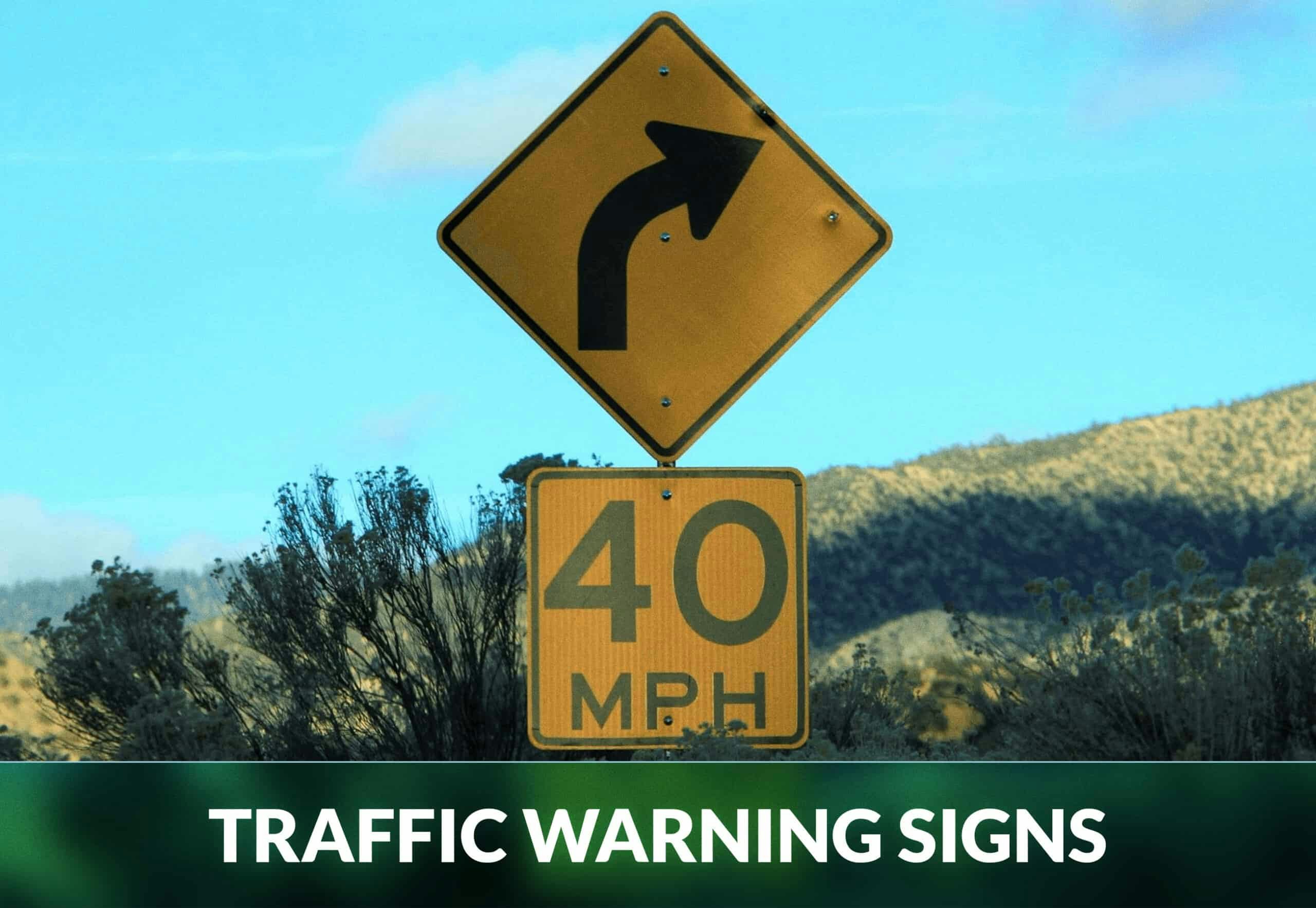 traffic warning signs and symbols