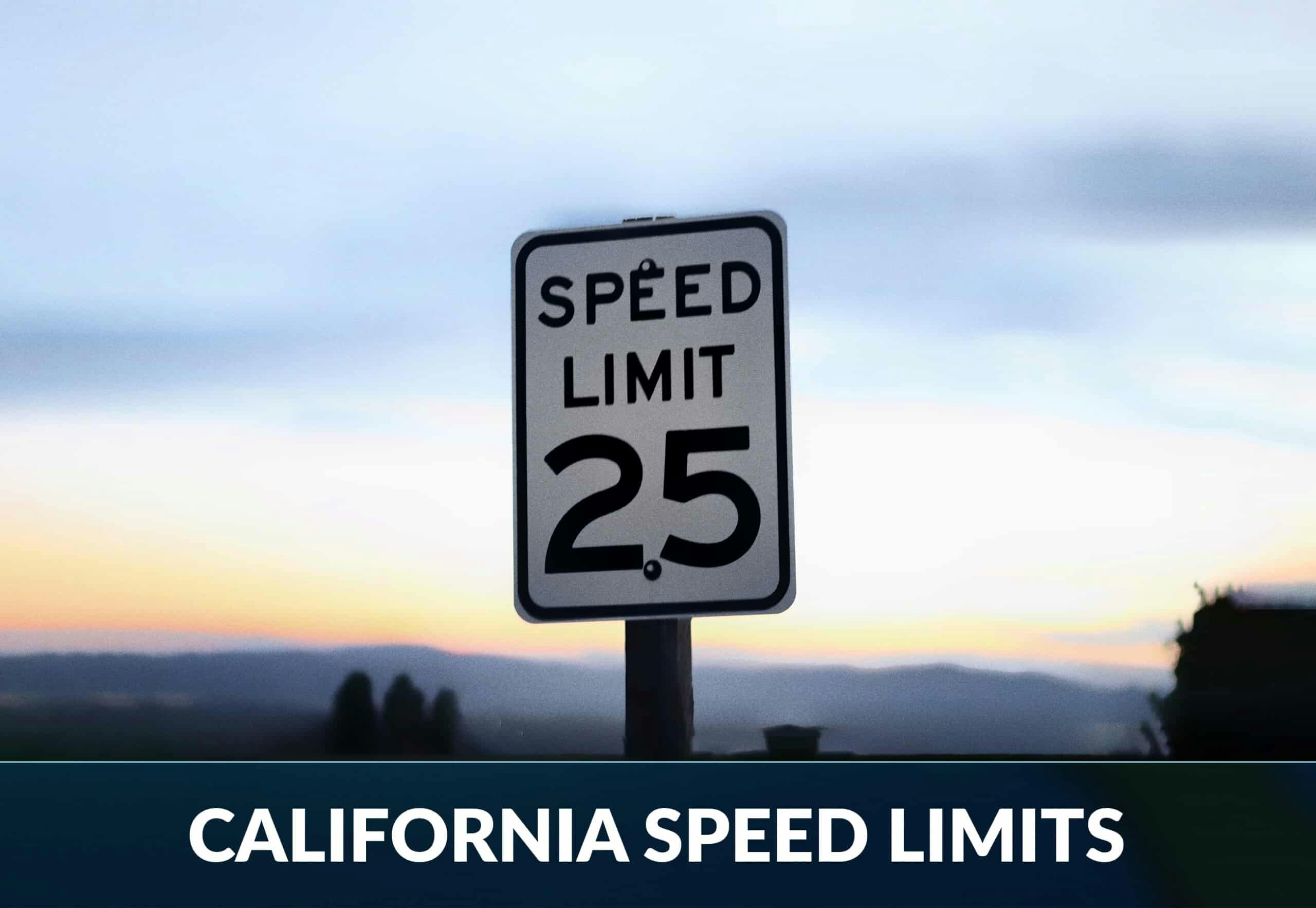 california speed limits and laws