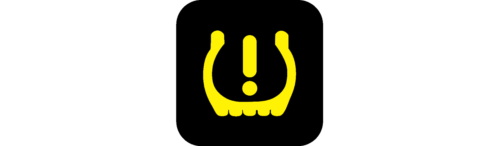 tire pressure indicator light on a black background