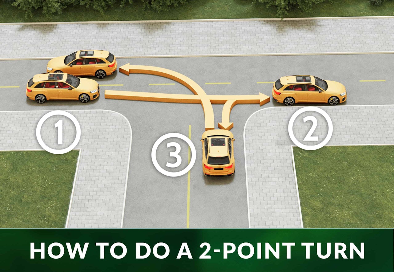 How to Do a Two Point Turn in 4 Steps | Zutobi Drivers Ed