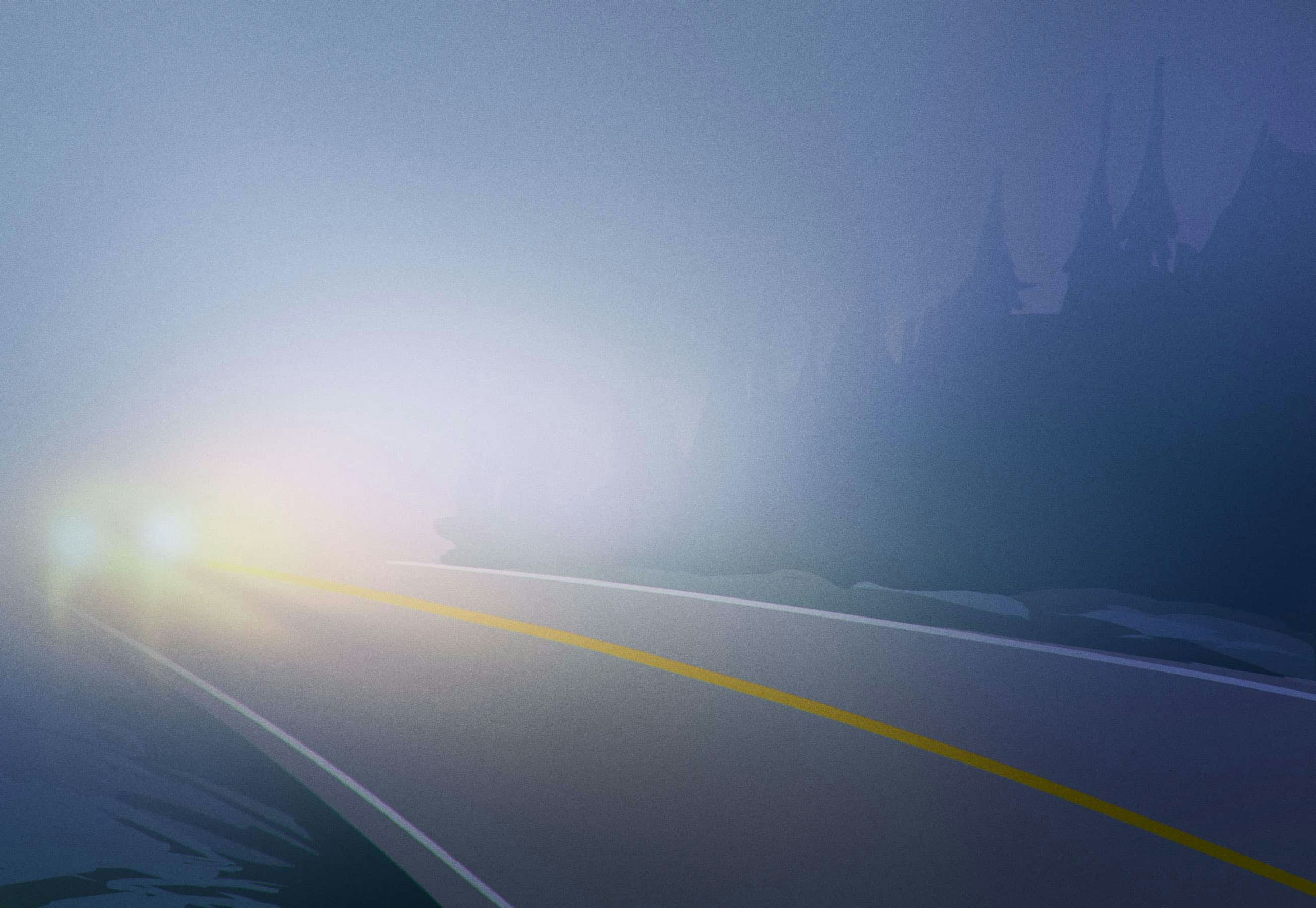 Cruise control is not suitable for bad conditions, for example when driving in fog.