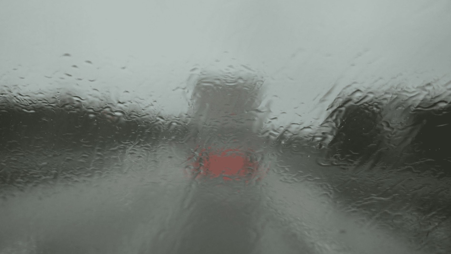 Limited visibility when driving in a rain