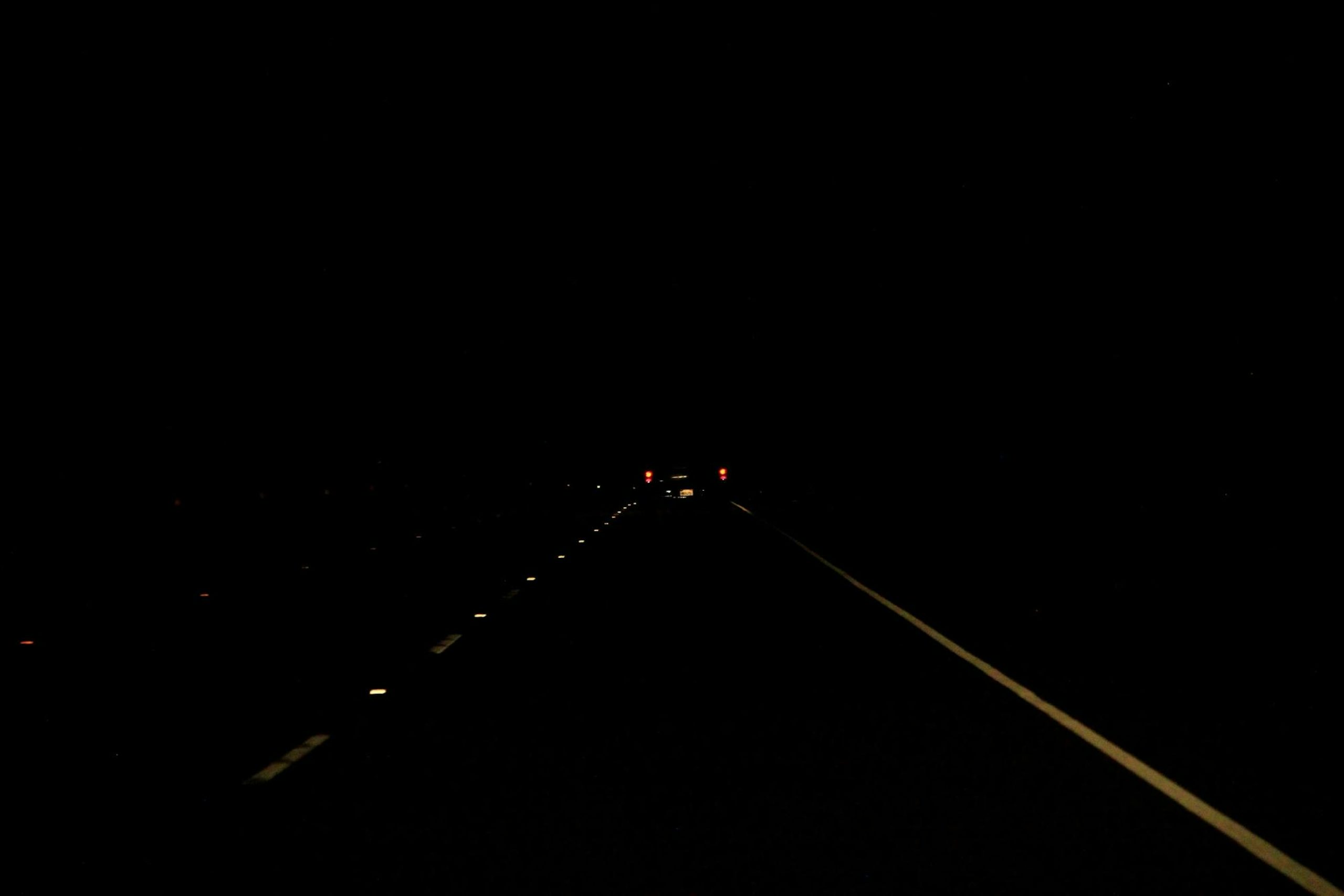 Highway driving at night