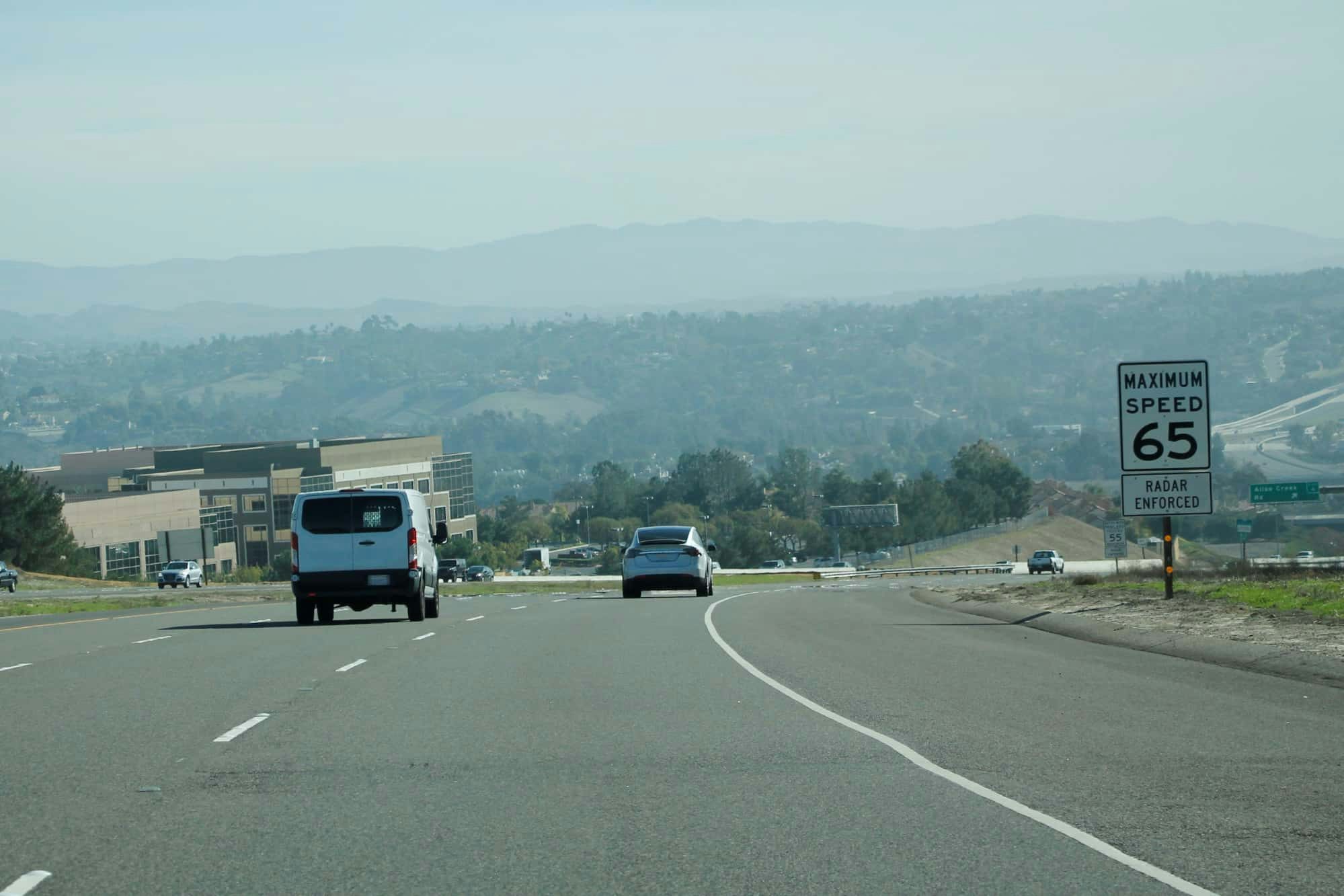 Vehicles driving at high speeds