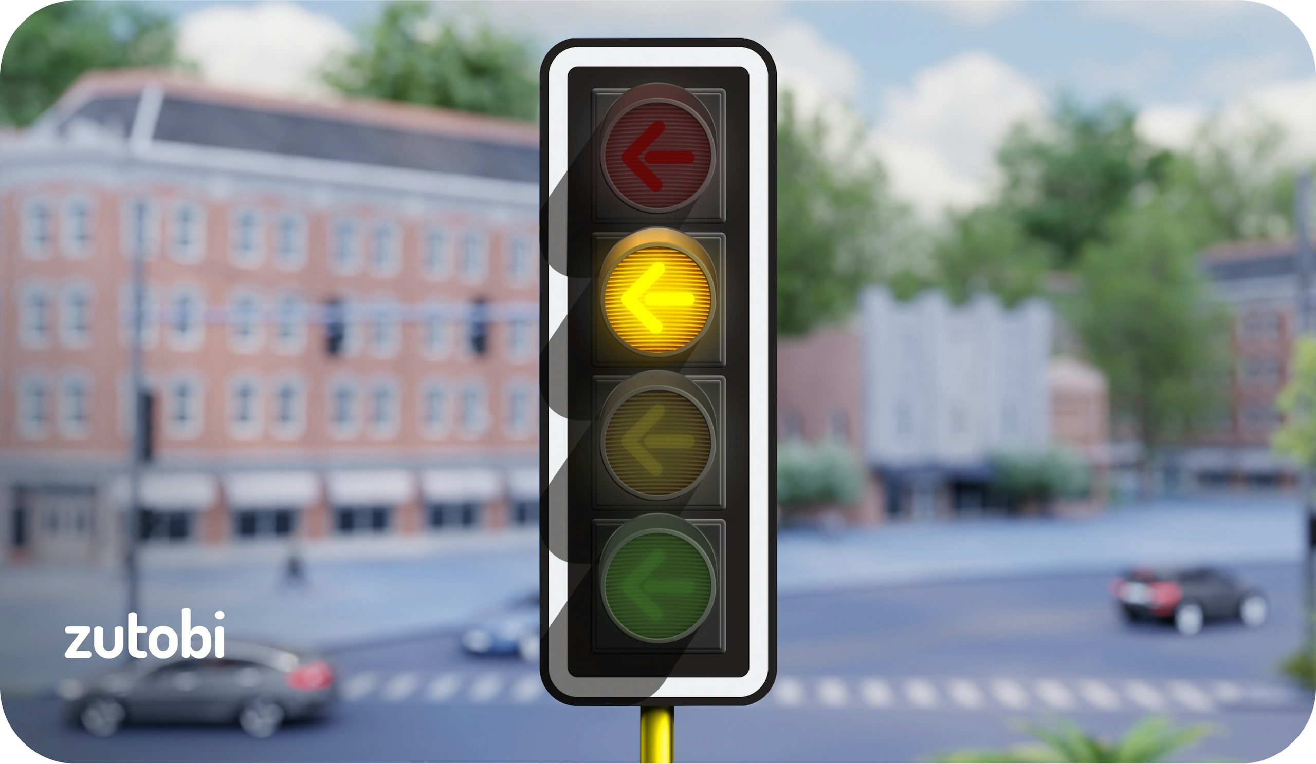 blinking red arrow traffic light