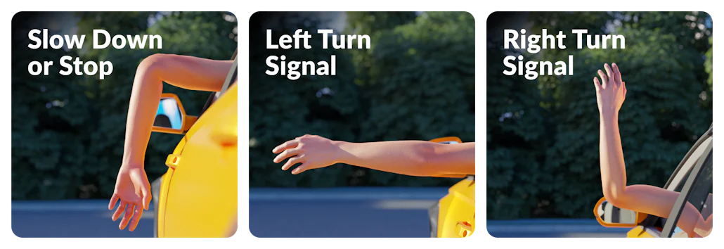 Hand Signals for Driving Explained: Right, Left, Stop, Slow
