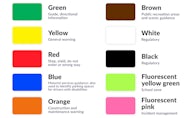 Road sign colors US