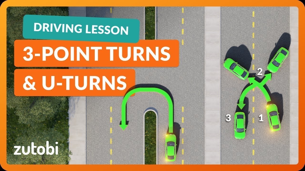 How to Do a U-Turn & Three Point Turn (Driving Instructor Explains)