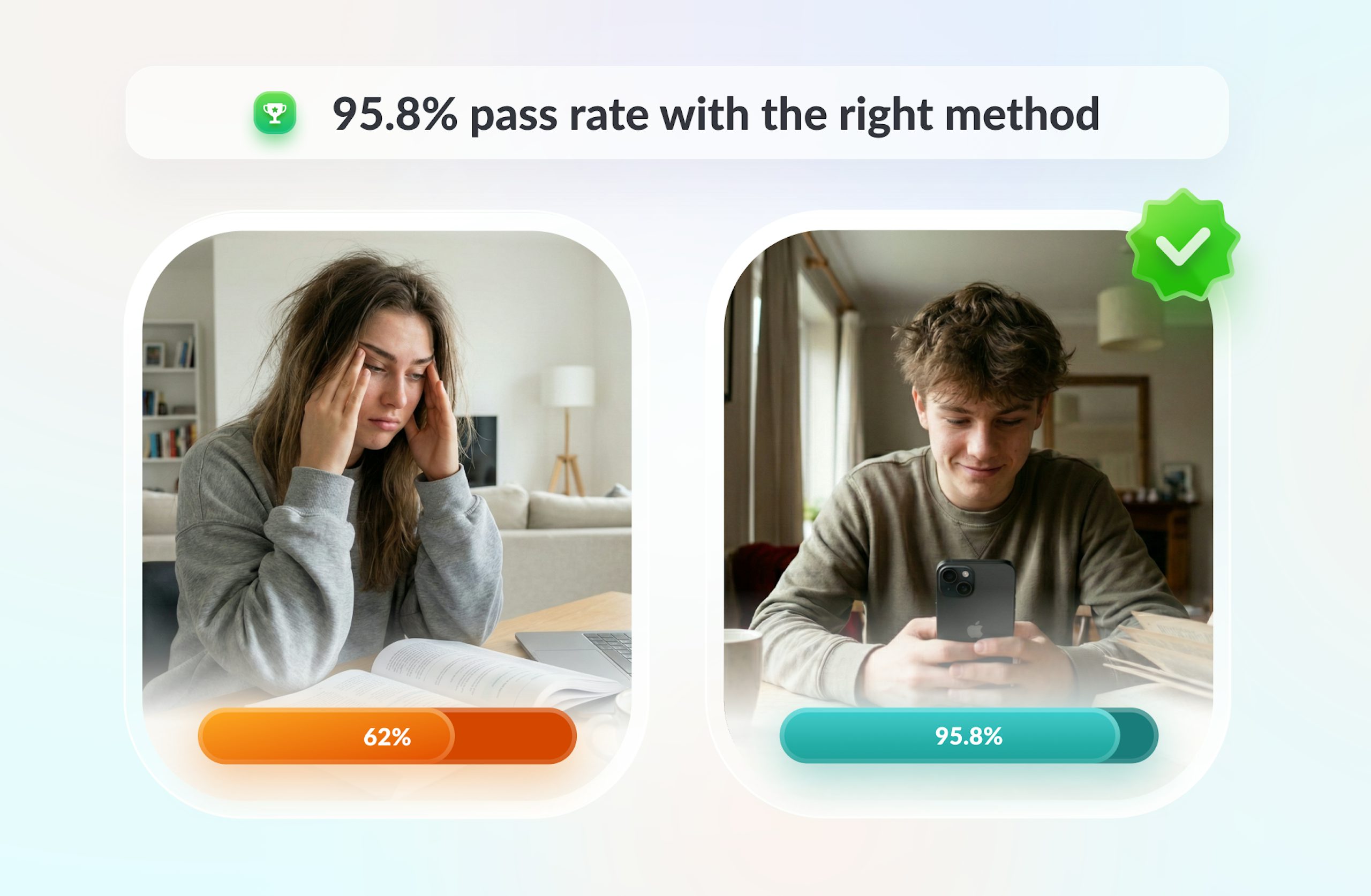 Teen with ADHD struggling to study for permit test, feeling overwhelmed by a driver's manual