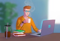 Student studying using the zutobi app